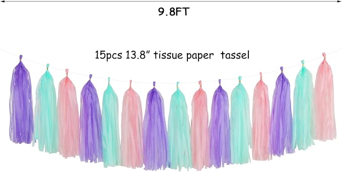 Pink-Purple Mint Mermaid Ocean-Themed Party-Decorations - Image 5