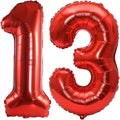 Number 13 Balloon Foil Mylar Balloons by YPSelected