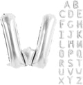 Silver Letter Balloons 40 Inch Large Alphabet Balloon Letter W | Foil Mylar Big by YUNSHANGMO