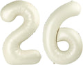 26 Balloon Number 40 Inch Cream Balloons by Mluchee