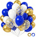 Royal Blue and Gold Balloons by Unknown