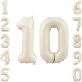 Cream Number 10 Balloon 40 Inch, Foil Numeral Set by Unknown