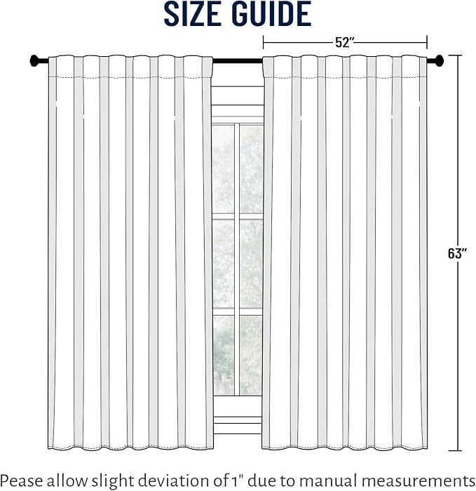 Yakamok Navy Blue Blackout Curtains - Image 2