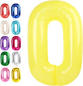 Yellow Number 0 Balloon 40 inch, Balloon numbers party supplies, deco photo by Upgesy