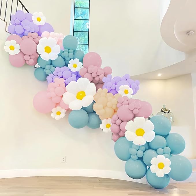 Blue Purple Pink Nude Balloon Garland Arch Kit - Image 4