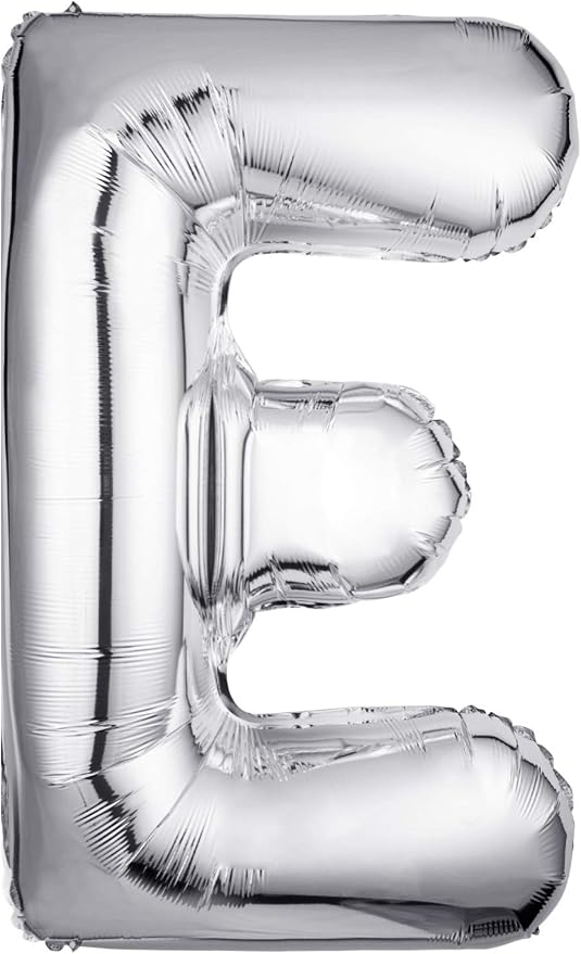 Single Aluminum Hanging Foil Film Silver Letter Balloons E 40 Inch | by FFNIU