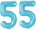Number 55 Balloons for 55th Birthday Party Decorations, 0-100 Large No.55 by Joycard