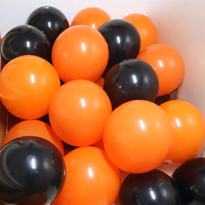 Orange Balloons 100 Pack 12 inch Thicken Latex Halloween Balloons Orange Round - Image 2