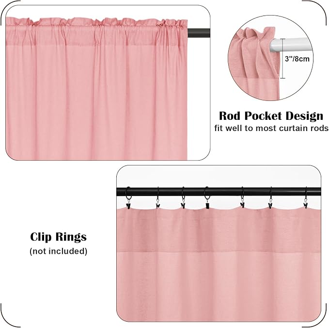 Farmhouse Cotton Linen Curtains - Image 5