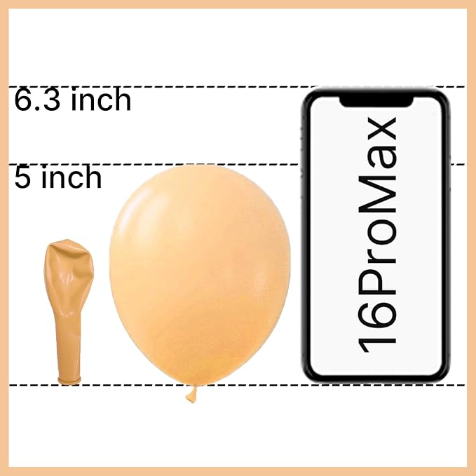 PartyWoo Nude Balloons 50pcs Latex Apricot Boho Helium Balloons 5 Inch | - Image 2