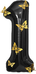 40 Inch Black Number 1 Balloon by GLASNES