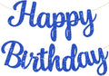 BEISHIDA Glitter Blue Happy Birthday Banner Party Decoration NO DIY, 10Feet | by Beishida
