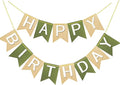 Letjolt Brown Green Happy Birthday Banner Tropical Theme 13pcs | Party Supplies by Letjolt