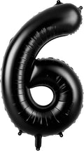 Black Number 6 Balloons 40 Inch Large Foil Balloons, Giant Number Balloon by TOTAFAM
