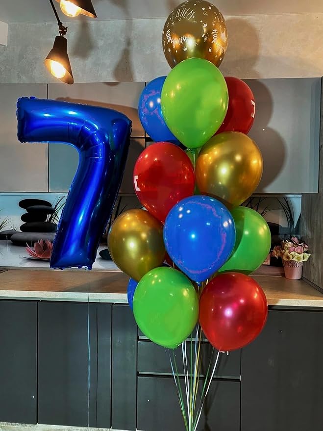 Numbers 6 Balloon 40Inch Navy Blue Balloons - Image 2