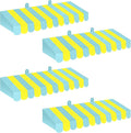 Boao 4 Pack Circus Awning Decoration 3D Stripe Cardboard Awning Carnival Wall by Boao
