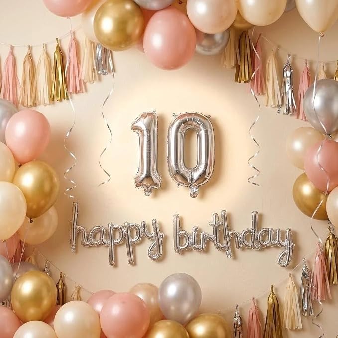 Number 10 Balloon Foil Mylar Balloons - Image 3