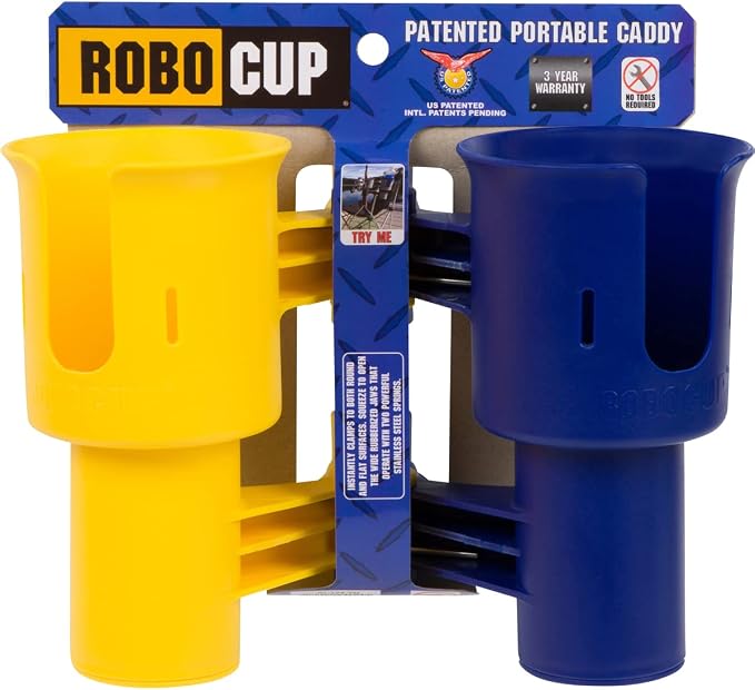 Patented Clamp On Boat Cup Holder |Multifunction Dual Drink Caddy - Image 5