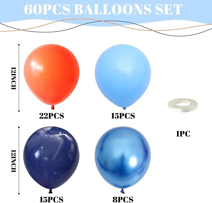 Orange and Blue Balloons - Image 2