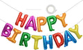 16" Rainbow Happy Birthday Balloon Banner, Colorful | happy birthday letter by SewhickDecorationSupplies