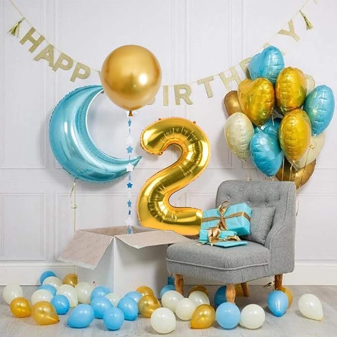 TONIFUL 40 Inch Gold Number 8 Balloons Large Foil 8th Birthday Decorations | - Image 7