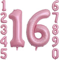 Pearlescent Pink Number 16 Balloon 40 Inch, Shiny Foil by Unknown