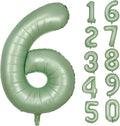 40 Inch Green Number 6 Balloon Olive Green Foil Balloons Sage Green 6 Balloons by Yeodong