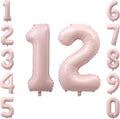 Baby Pink Number 12 Balloon 40 Inch, Blush Foil Numeral Party Supplies | by Unknown