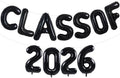 TONIFUL Black Class of 2026 Graduation Balloon Banners Foil Balloons by TONIFUL