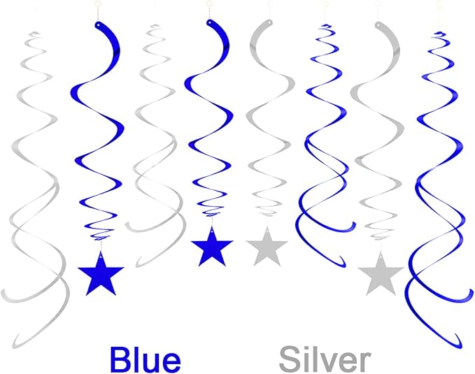 Party Star Swirl Decorations, Whirls Decorations - Image 2