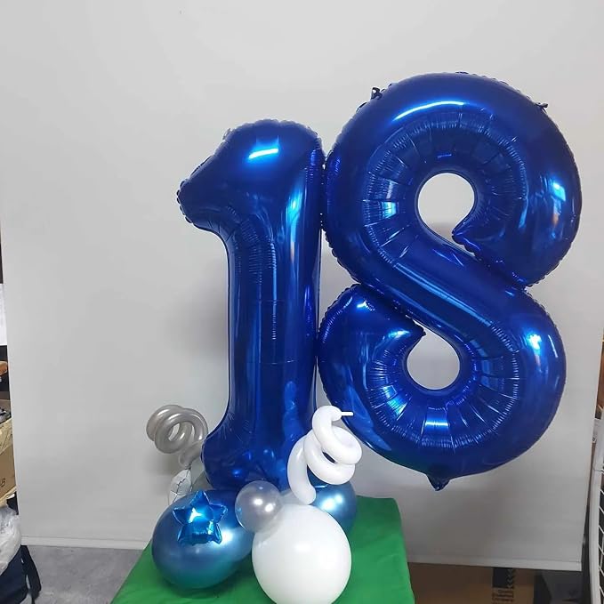Navy Blue Number 40 Balloon 40 Inch - Image 2