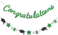 Congratulations Banner Green Graduation Decorations Class of 2026 Prestrung by Vofrise