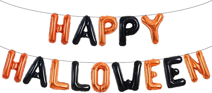 TONIFUL 16 Inch Happy Halloween Balloons Banner by TONIFUL