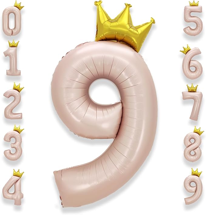 AULE 40 Inch Big Pink 9 Balloon Number by AULE