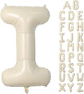 Cream I Letter Balloons, 40 Inch Letter I Balloon Beige, Helium Custom Letter by Dagelar