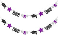 Black and Purple Congrats Grad Banner Graduation Decorations Class of 2026 by Vofrise