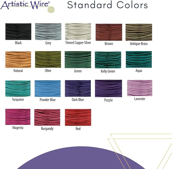 Artistic Wire, 22 Gauge Silver Plated Tarnish Resistant Colored Copper Craft Wire, Tarnish Resistant Silver, 10 yd