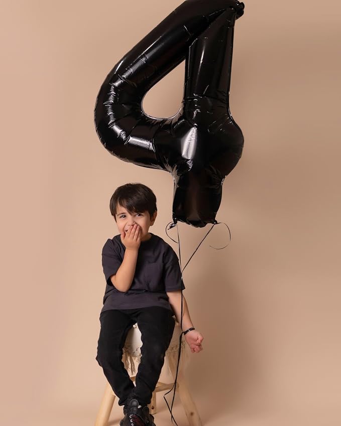 Black Number 14 Balloon 40 Inch, 14th Birthday Party Decorations Men Women | - Image 8