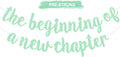 BEISHIDA Light Green Pre-Strung The Beginning of A New Chapter Banner | Glitter by Beishida