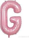 Pink Letter Balloon G, 40 Inch Big Pastel Pink Foil Helium Alphabet G Letter by KYGNE