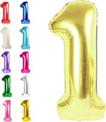 Light Gold Number 1 Balloon 40 inch, Balloon numbers party supplies, deco photo by Upgesy