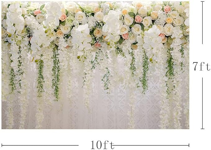 Mocsicka Wedding Flower Backdrop Wall Floral Bridal Shower Backdrops - Image 4