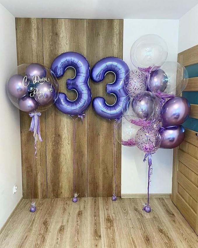 Numbers 12 Balloon 40Inch Purple Balloons - Image 3
