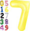 6 Balloon Number 40 Inch for Yellow Birthday Party Decorations | Mix & Match by Argthjy