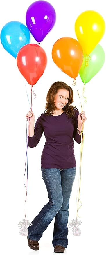 Metallic Plastic Wrapped Balloon Weights Party Decorations 12 Pcs - Image 8