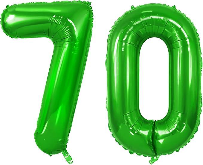 Number 70 Balloons for 70th Birthday Party Decorations, 0-100 Large No.70 by Joycard