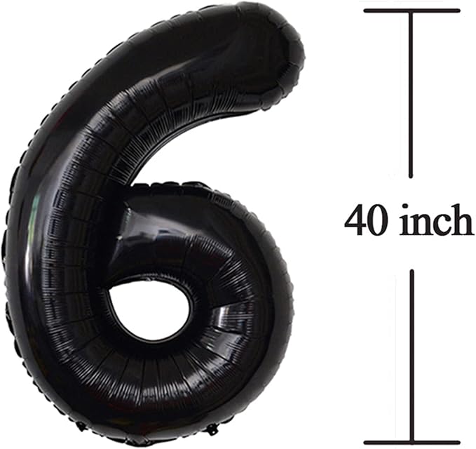 36 Balloon Numbers Black Happy 36th Birthday Balloons Decoraions - Image 3