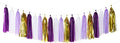 Purple-Gold Party Decoration Tassel Garland by Panduola