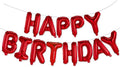 Happy Birthday Balloons Banner Red 16 Inch Mylar Foil Letters | Inflatable by WESTGO