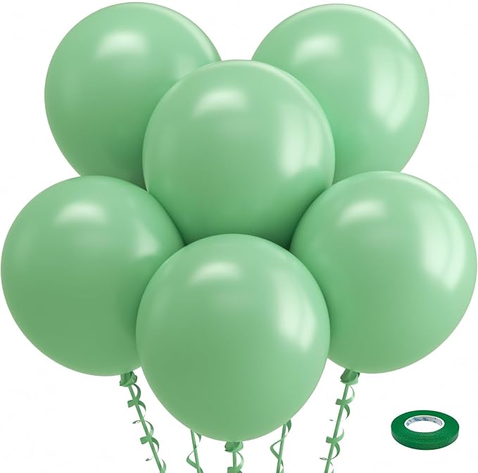 Bezente Sage Green Balloons 18 Inch 30 Pack Latex Large Thick | Olive Green by Bezente
